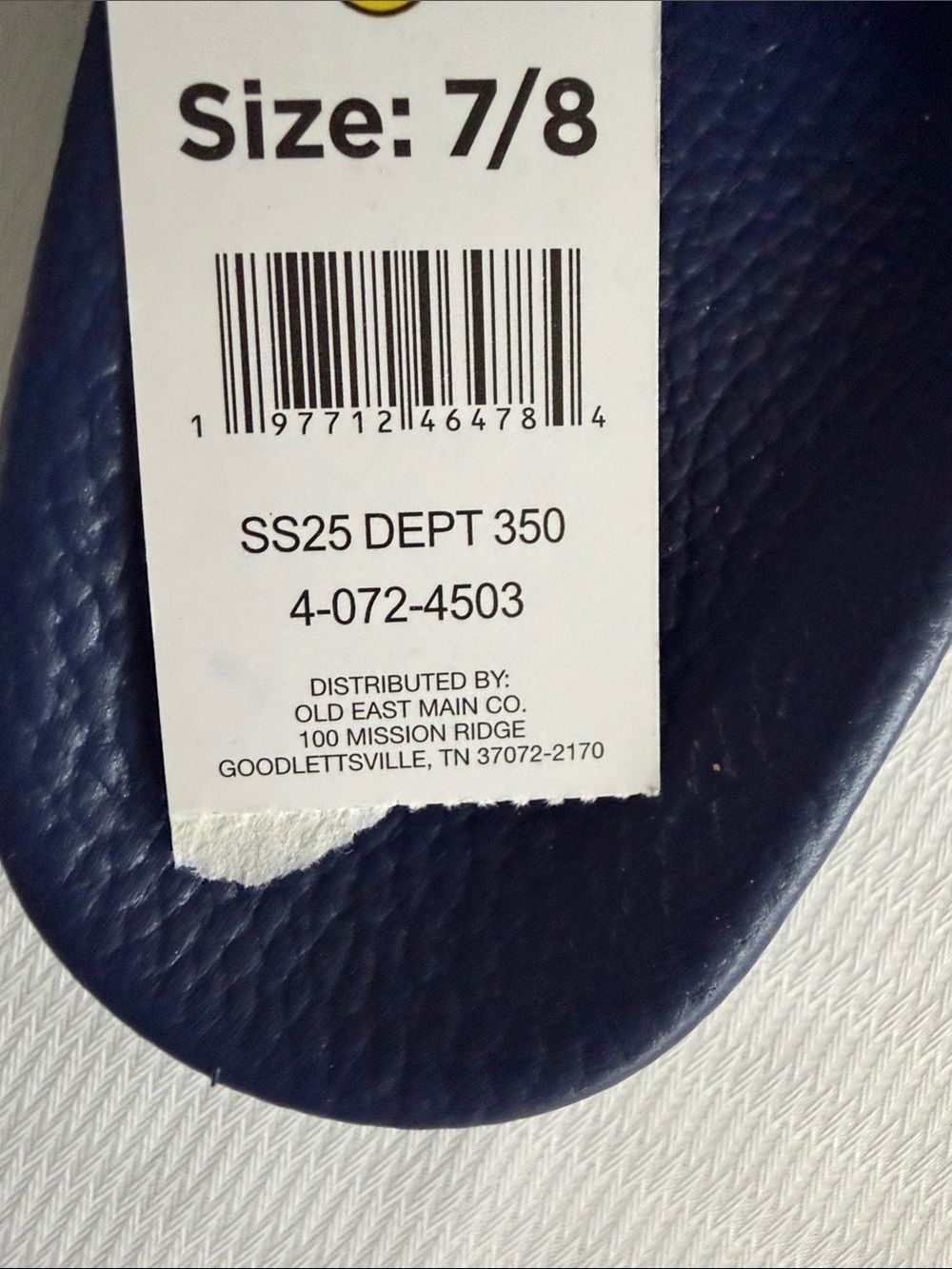Kids' Navy Dinosaur Slide Sandals - Picture 3 of 3
